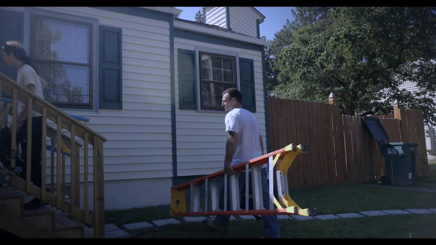 A.B. Electric electrician arriving at a residential job
